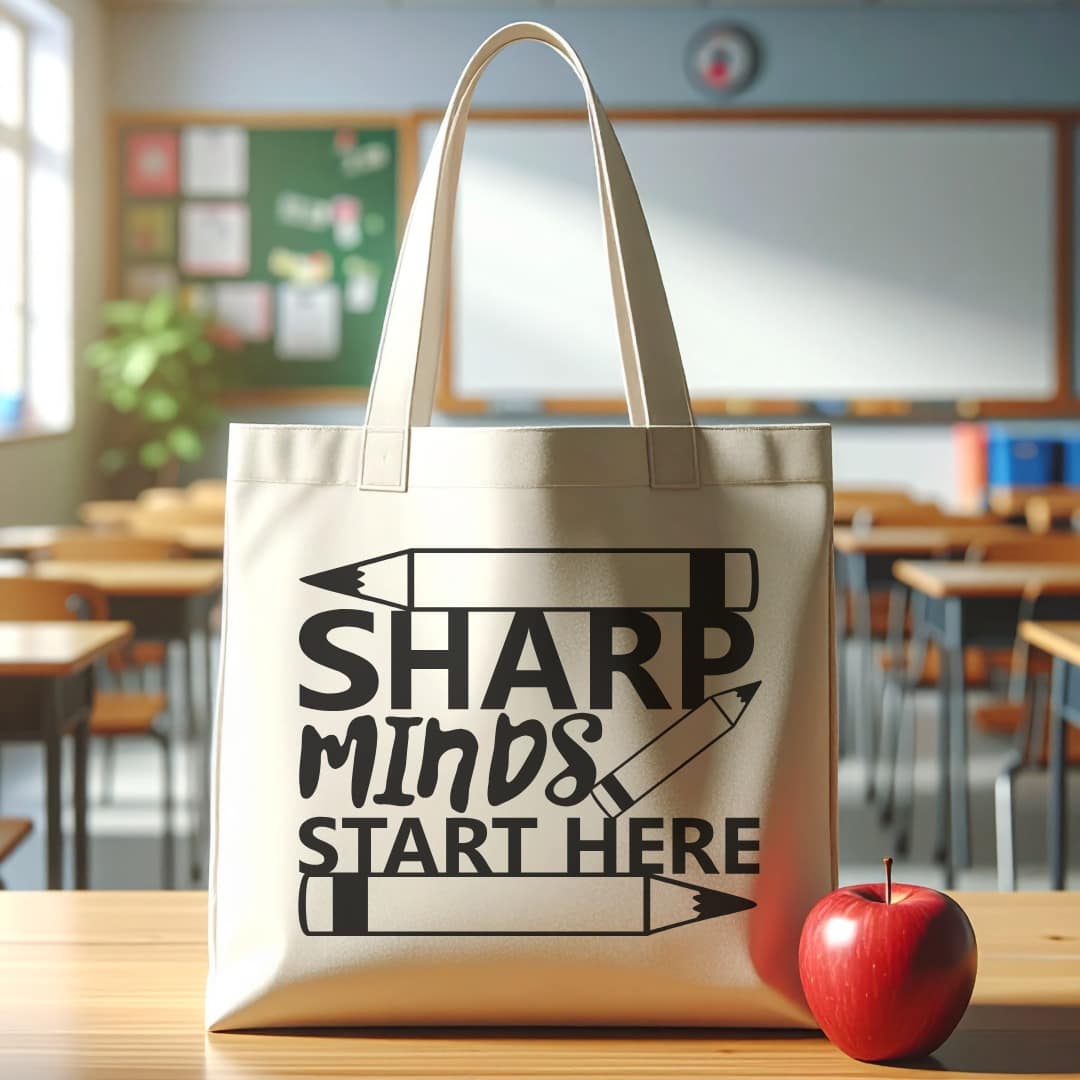 Sharp Minds Start Here – Free Back to School Pun SVG