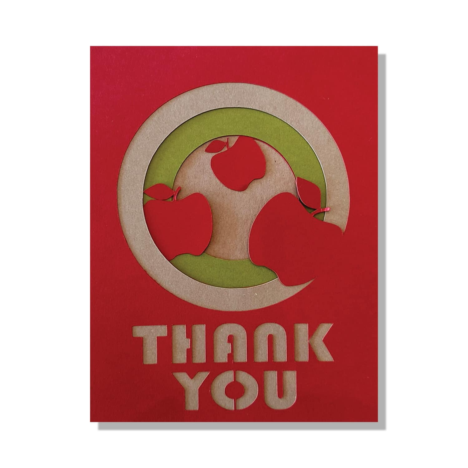 Apple Thank You Layered Greeting Card