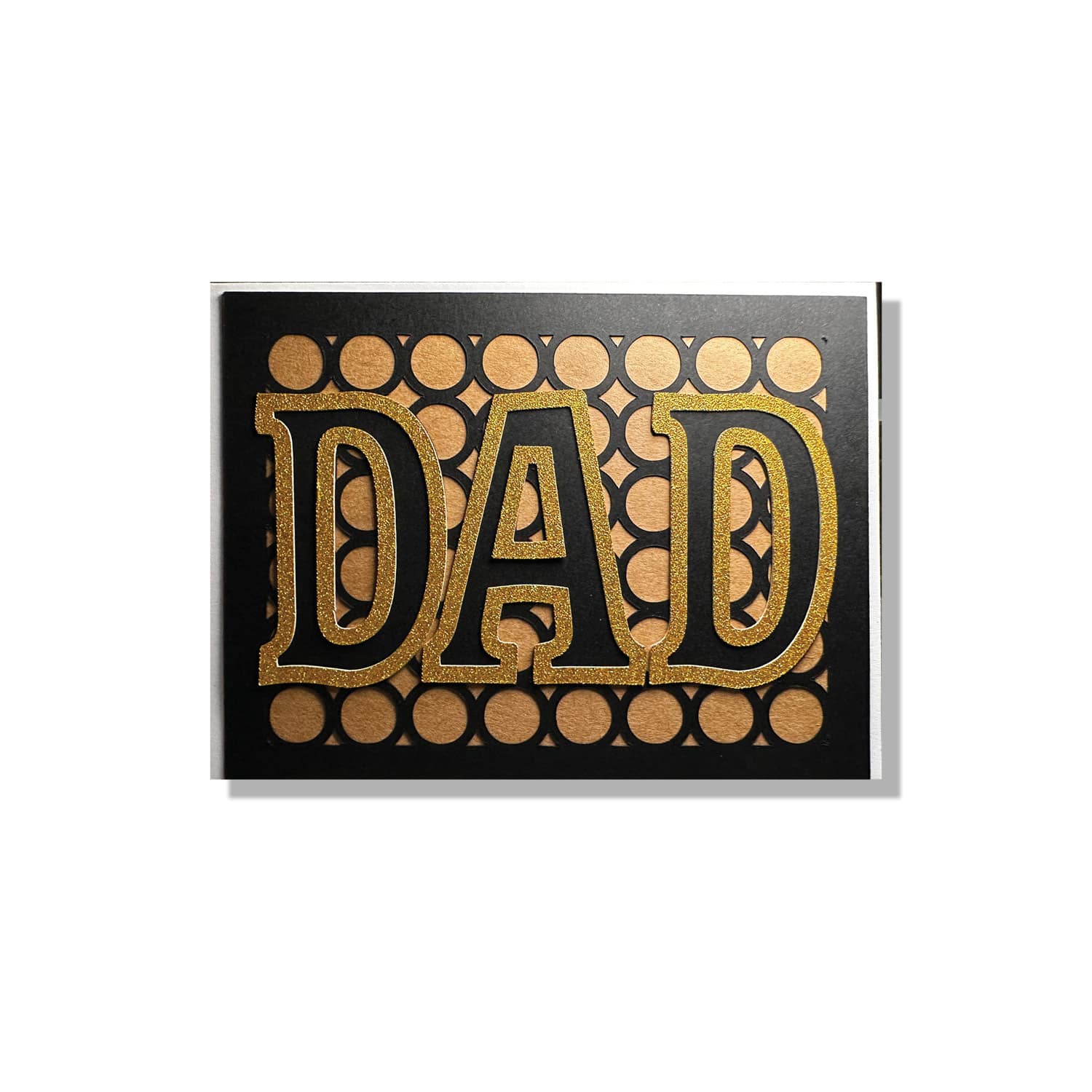 Dad with a Circle Background Layered Greeting Card