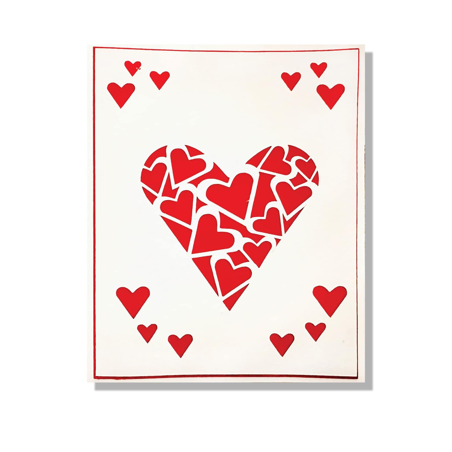 Lace Hearts Layered Greeting Card