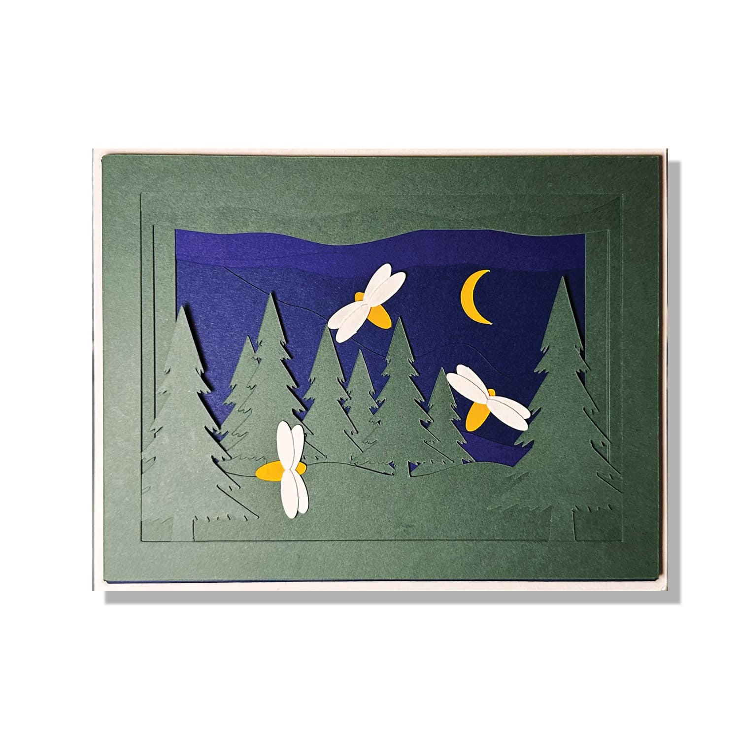 Firefly Mountain Layered Greeting Card