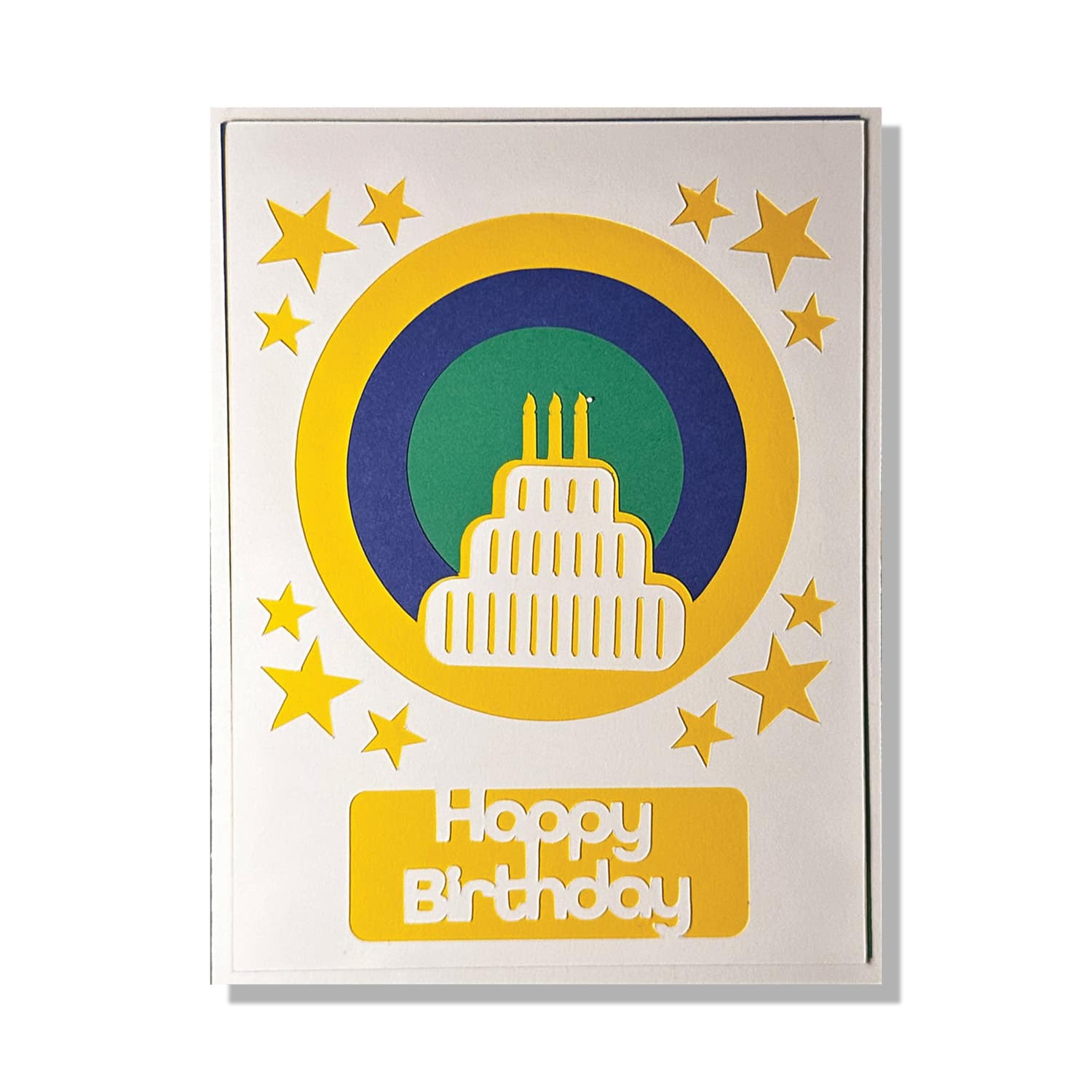 Birthday Cake Layered Greeting Card