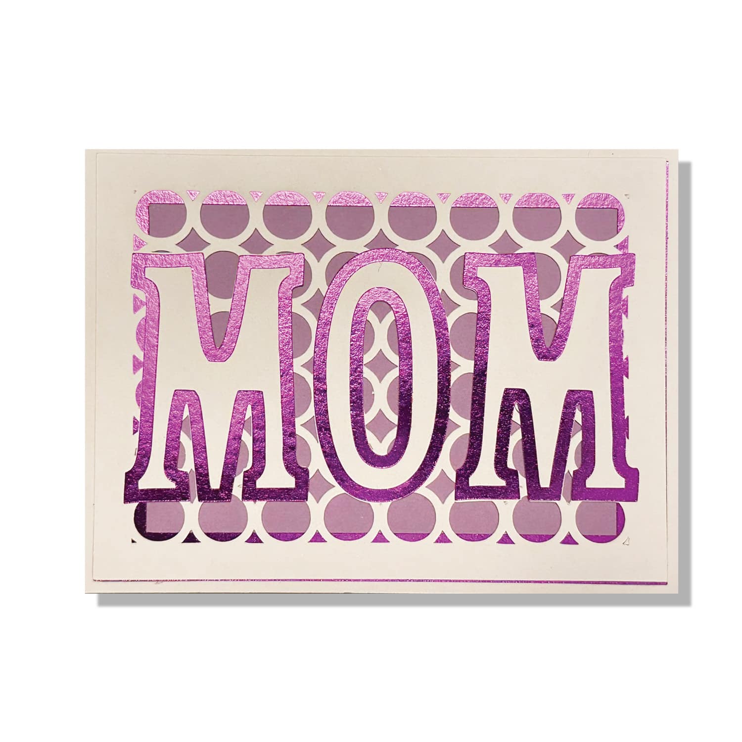 Mom Circle Background Layered Greeting Card