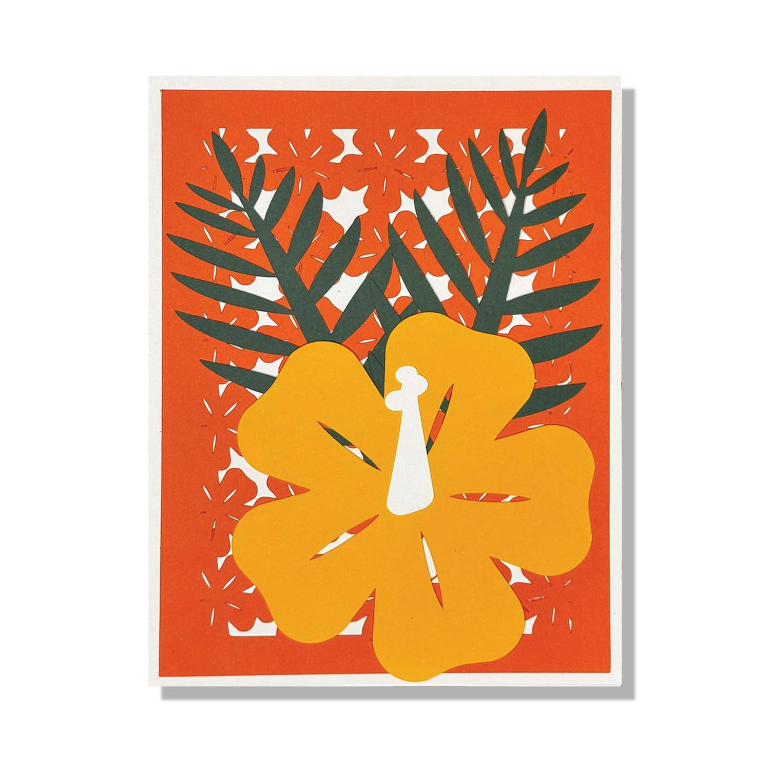 Tropical Paradise Large Hibiscus Greeting Card