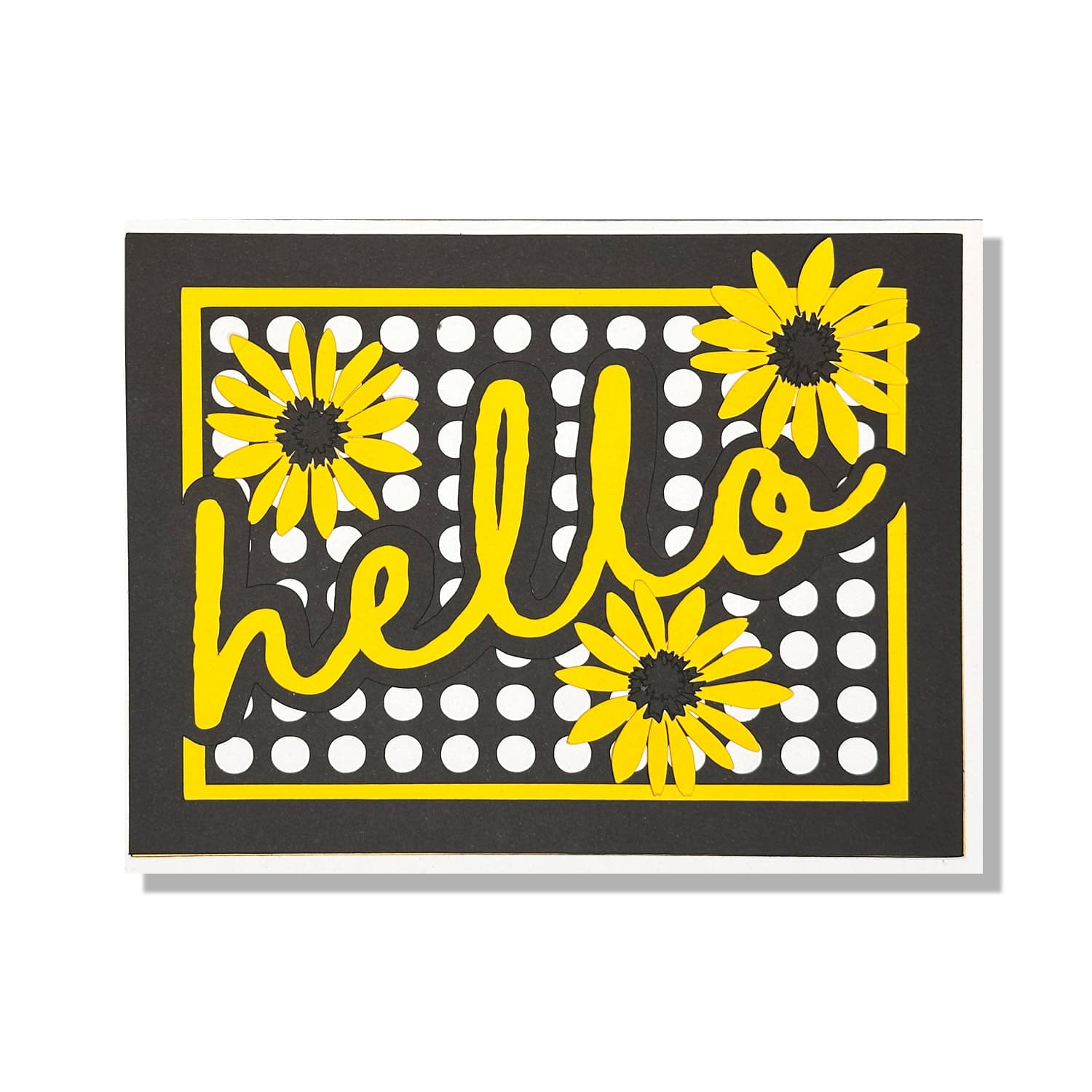 Black Eyed Susan Hello Layered Card