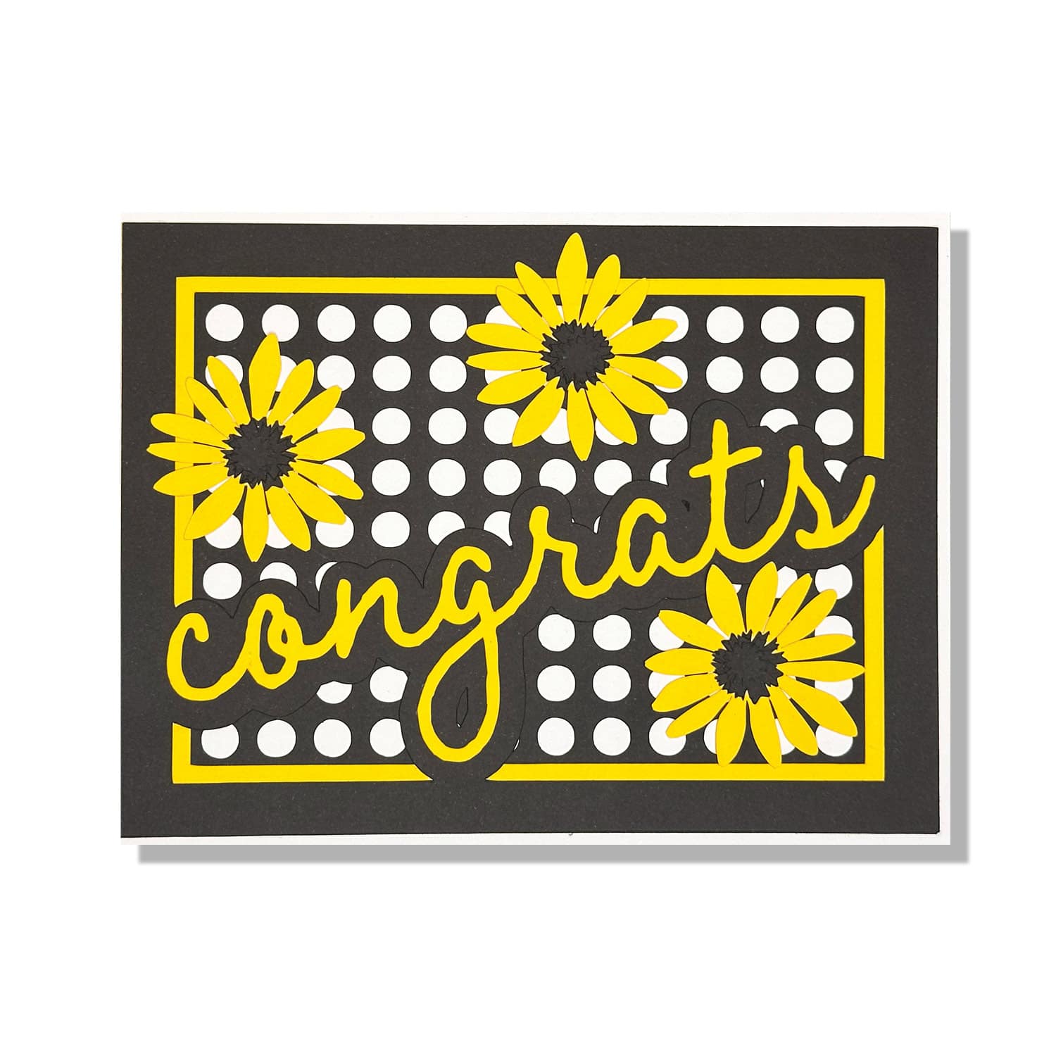 Black Eyed Susan Congrats Layered Card