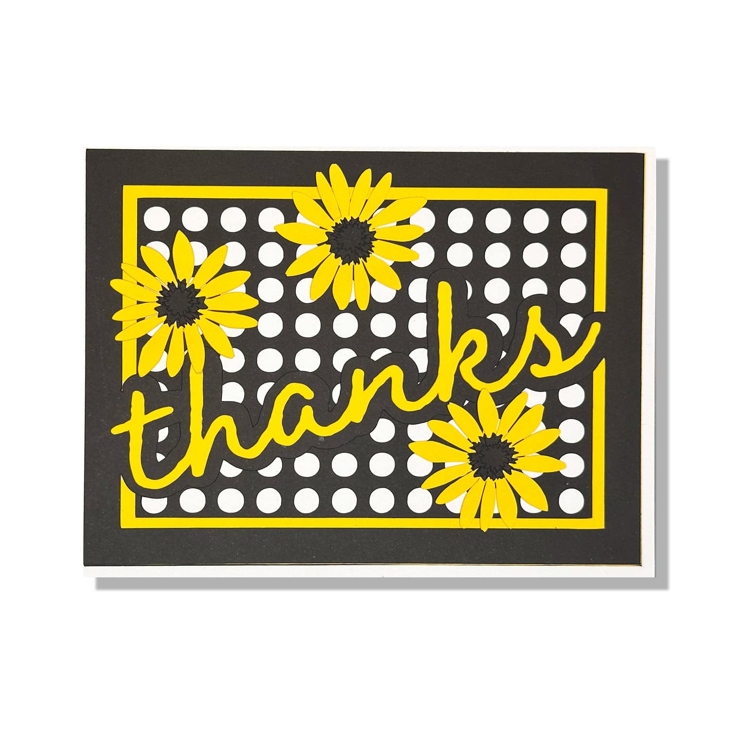 Black Eyed Susan Thanks Layered Card