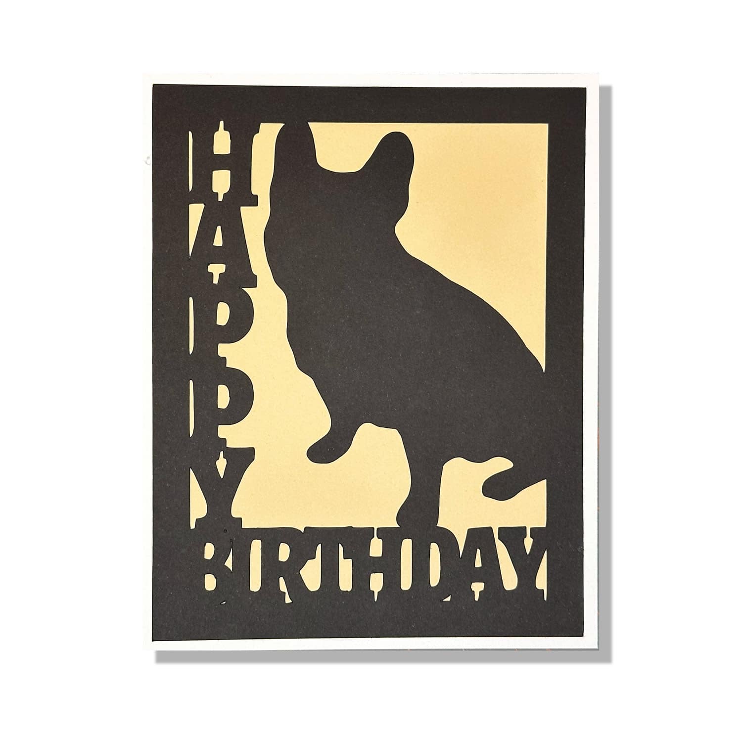 Frenchie Birthday Layered Card