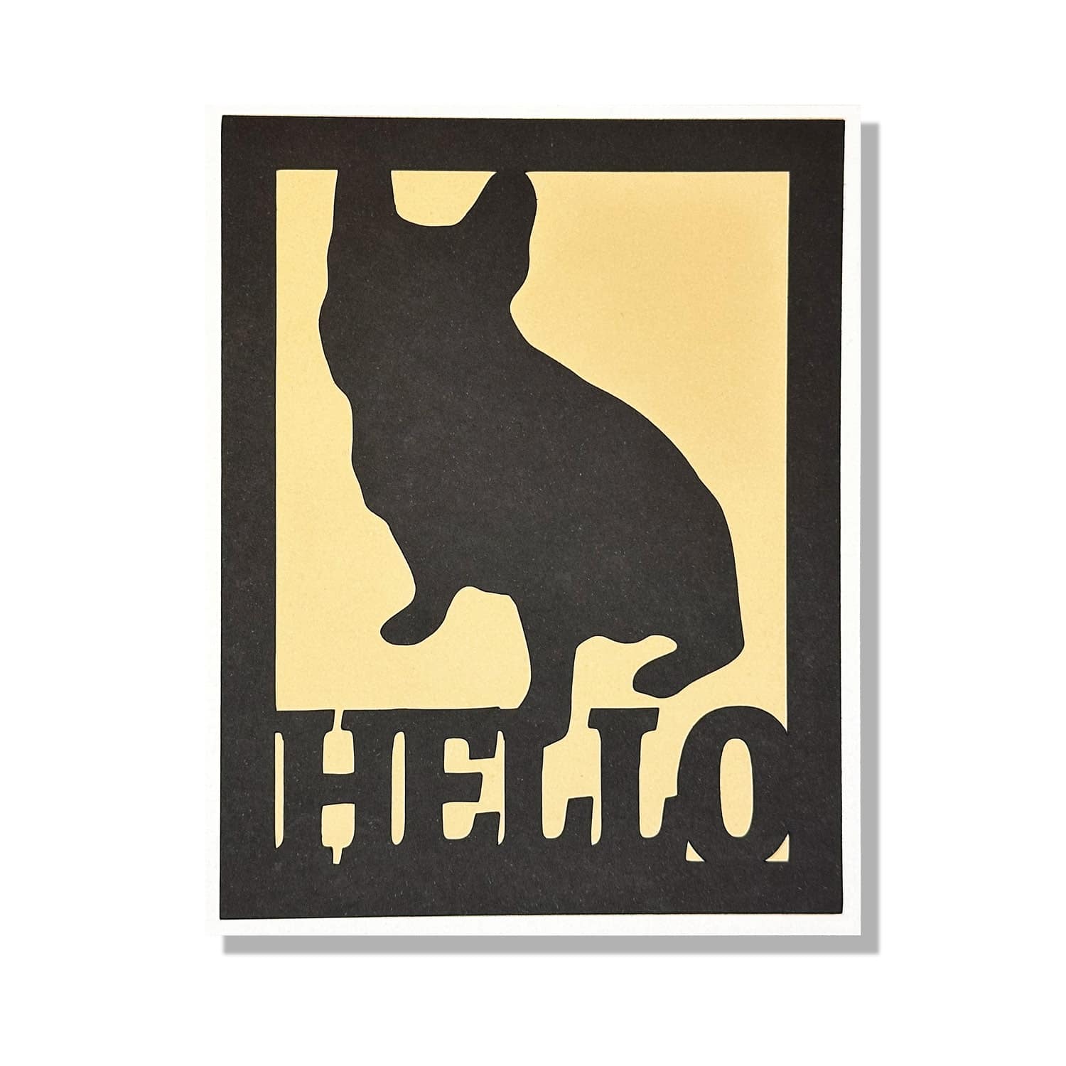 Frenchie Hello Layered Card