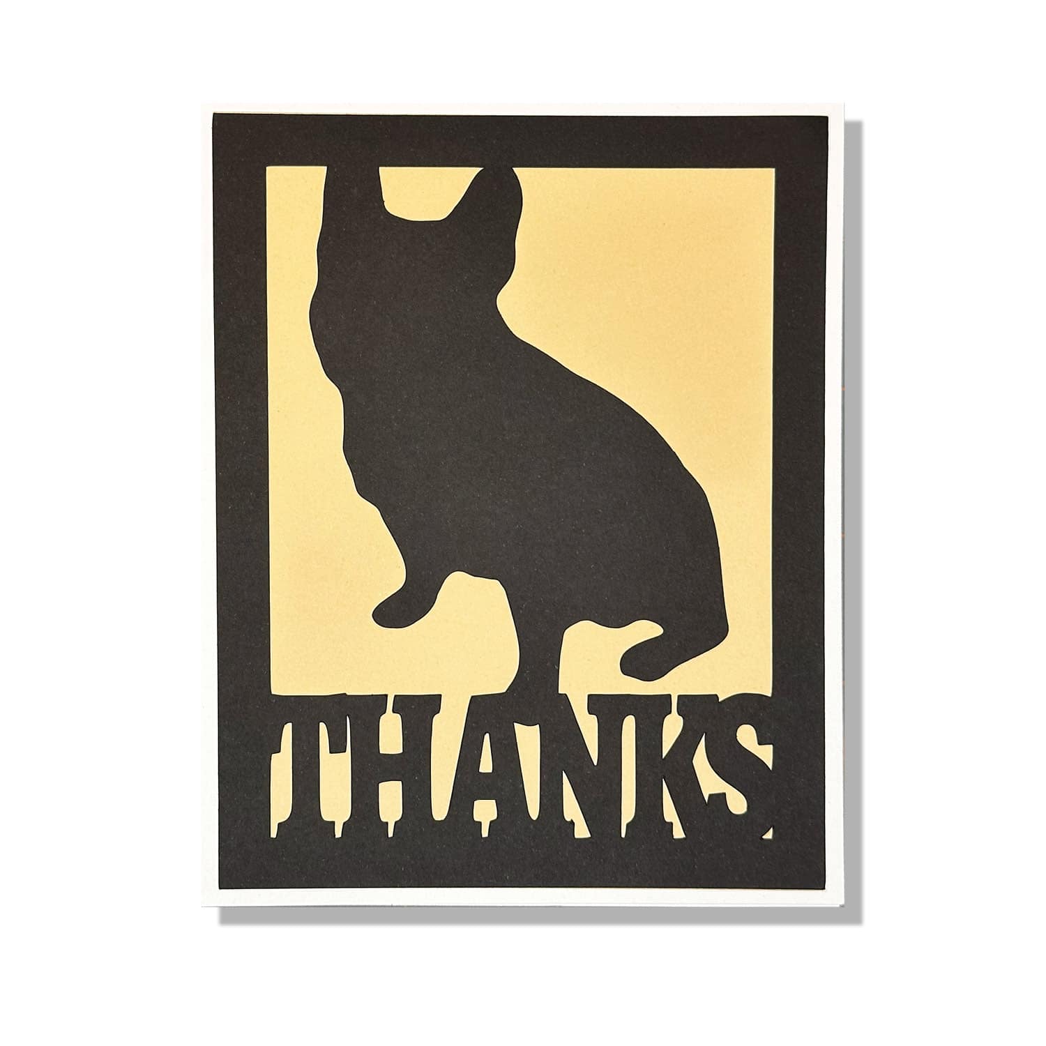 Frenchie Thanks Layered Card