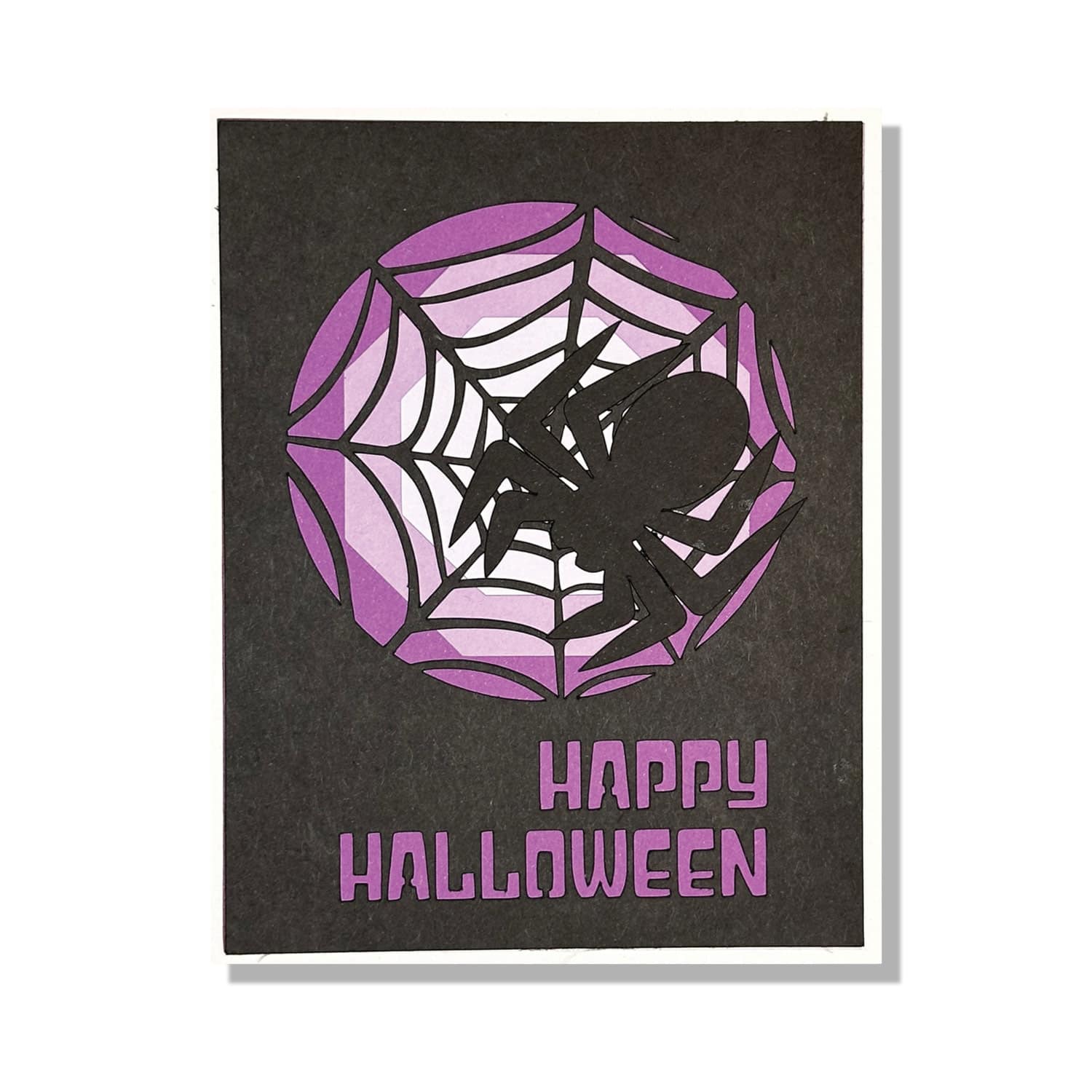 Spider Web Happy Halloween Layered Card