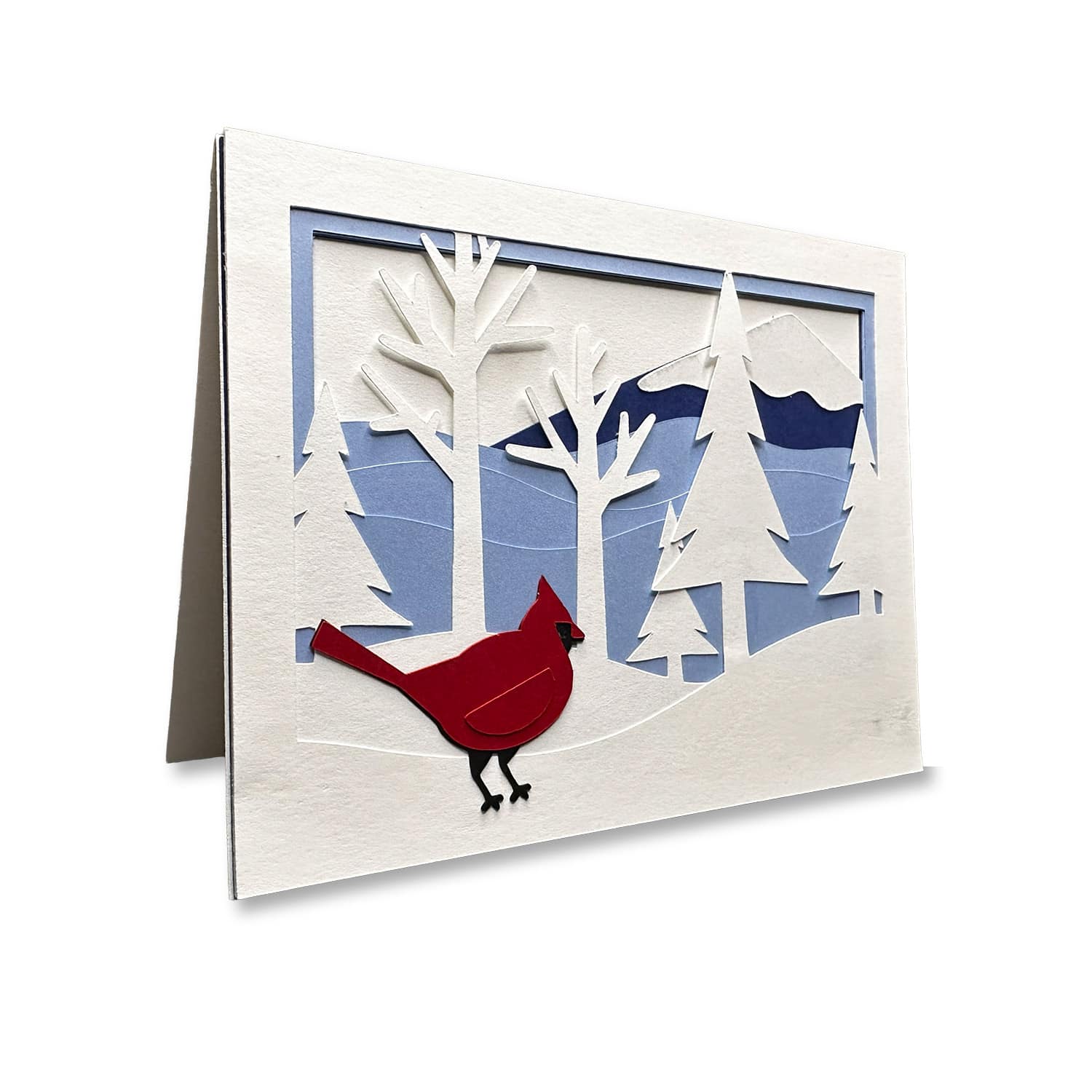 Winter Cardinal Layered Card