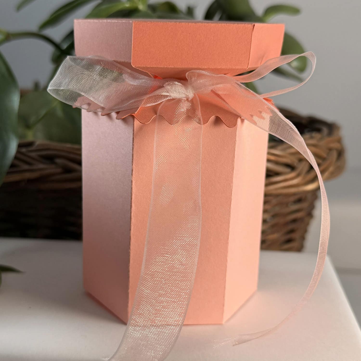 Free Hexagon Gift Box SVG